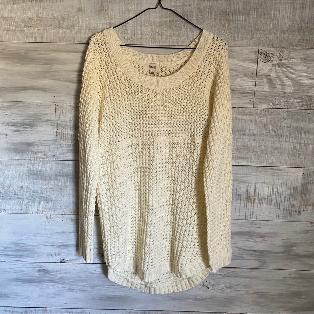 NWT. IKnit White/ivory Sweater